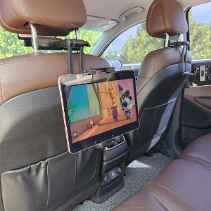 [360도회전] 더쎈 헤드레스트 차량용핸드폰거치대 태블릿거치대