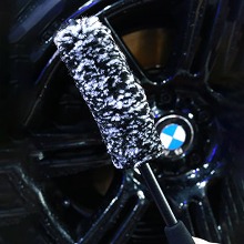 [휠세척] 카랩 구부림 고밀도 휠 브러쉬 타이어 세차용품 청소솔